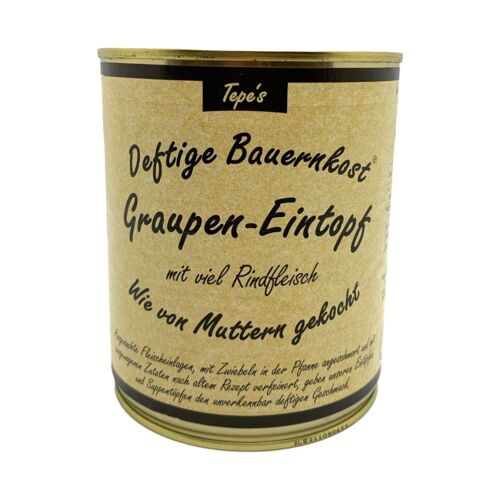 Tepe´s Defitge Bauernkost Graupeneintopf LandAllerlei Online shop einkaufen kaufen Tepe´s Defitge Bauernkost Graupeneintopf LandAllerlei Online shop einkaufen kaufen